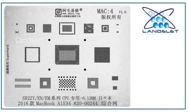Stencil Amaoe MAC 4 MacBook A1534 820-00244 SR2ZY/EN/EM